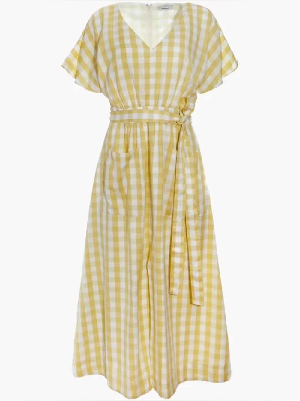 Madewell Yellow Gingham Dress Size 10